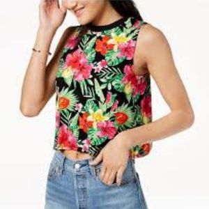 Seventeen The Edit Floral Tank Top Crop Crossover